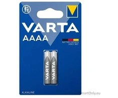 Elementai VARTA, AAAA, 1,5V, šarminiai, 2 vnt