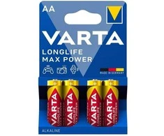 Elementai VARTA MAX POWER, AA, šarminiai, 4 vnt