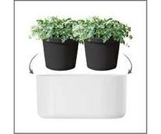 Elho Dekoratyvinis gėlių vazonas B.For Soft Duo L27cm W14cm H12.6cm plastikinis/žalias