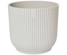 Elho Dekoratyvinis gėlių vazonas Vibes Fold Round Ø14cm H12.9cm plastikinis/šv.pilkas