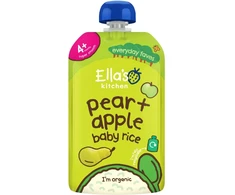 Ella's Kitchen BIO ryžiai vaikams, kriaušė ir obuolys, nuo 4 mėnesių amžiaus 120g