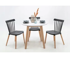 Elmeri Skandinaviška kėdė, juodo buko retro kojos, PREMIUM Kitchen Showroom