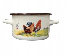 Elo Pol 24 cm, emaliuotas kreminis puodas