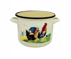 Elo Pol AUKŠTAS EMALINIS PUODAS, KREMINIS, 24 cm, VILTA