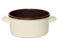 Elo Pol SAUGUS PADAŽAS SU DVIJOMIS RANKENĖMIS Emaliuotas puodas, žemas, 20cm, 3,1L EloPol 4203