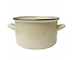Emajlo Olkusz 35042 Emaliuotas puodas 24 cm 7 l kremas EMALIA OLKUSZ