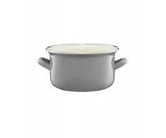Emajlo Olkusz 35043 Emaliuotas puodas 14 cm 1,25 l pilkas EMALIA OLKUSZ