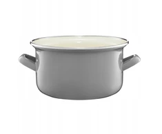 Emajlo Olkusz Emaliuotas PUODAS 22cm 5.4L ENAMEL OLKUSZ GRAY kaltinis DUJŲ INDUKCIJA