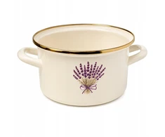 Emalia ENAMEL PLESZEW Emaliuotas puodas 16 cm 2 l indukciniams HEathers