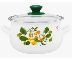 Emalia Olkusz Ambition Emaliuotas puodas su dangčiu Quince 20 cm, 3,9 l