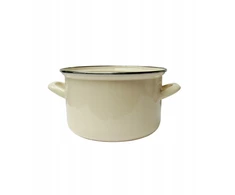 Emalia Olkusz Puodas, kreminės spalvos, 16 cm, 1,8 l