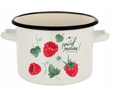 Emalia Pleszew Emaliuotas puodas 22 cm, 6 L, "malina", indukcijai
