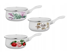 Emalia Pleszew Emaliuotas Puodas DECOR ENAMEL PLESZEW 16 CM 1,4 L