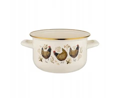 Emalia Pleszew Emaliuotas puodas Golden Tap 18cm 3L indukcinės plieninės dujos indaplovei