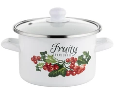 Emalia Pleszew Emaliuotas puodas KALINA ENAMEL PLESZEW 16 CM 2 L