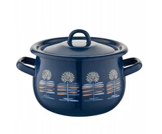 Emalia Pleszew Emaliuotas puodas Polino 20 cm, 3.5 l, mėlynas