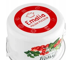 Emalia Pleszew Emaliuotas puodas Tradicinis paprastas puodas Kalina Emalia Polska 22cm 4.7L