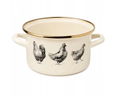 Emalia Pleszew ENAMEL PLESZEW Emaliuotas puodas 16 cm 2 l indukciniam KURY