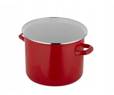 Emalia Pleszew LYGUS PUODAS, RAUDONAS EMALINIS PLESZEW 18 CM 3 L
