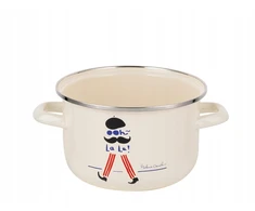 Emalia Pleszew Parisio emaliuotas puodas 16cm 2L indukcinis dujinis emalis Pleszew Small