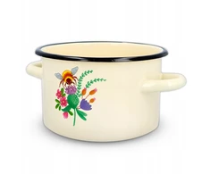 EMALINIS PUODAS AUKŠTAS 16 CM INDUKCINĖS DUJINĖS EMALINĖS TRAUKOS OLKUSZ LARGE 2 L