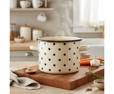 EMALINIS PUODAS AUKŠTAS 18CM INDUKCINĖS DUJINĖS EMALINĖS TRAUKOS OLKUSZ LARGE 3L