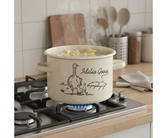 EMALINIS PUODAS AUKŠTAS 22CM INDUKCINĖS DUJINĖS EMALINĖS TRAUKOS OLKUSZ LARGE 5,5L