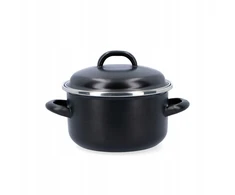 EMALINIS PUODAS SU DANČIU TRADICINIS EMALIS 18cm BELIS LUX INDUKCINIS 2,2L