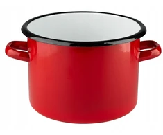 Emalio puodas Emalia Pleszew Smooth 22 cm 7L raudonas indukcijai