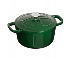 Emaliuotas ketaus puodas, su dangteliu, orkaitei, kaitlentei, 2,5l