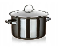 Emaliuotas puodas BANQUET METALIC Juodas 24cm, dovana 3,7L GAMINTI