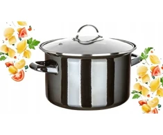 Emaliuotas puodas BANQUET METALIC Juodas 24cm, dovana 3,7L GAMINTI
