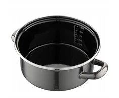 Emaliuotas puodas Emalia Pleszew Metalico 16 cm 1,4 l indukcinis grafitas