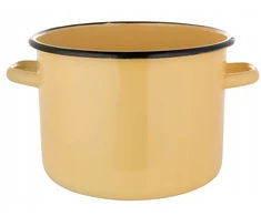 Emaliuotas puodas Emalia Pleszew Smooth 22 cm 7L kremas indukcijai
