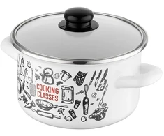 Emaliuotas puodas Kitchen Baltas Emalia Pleszew 18 cm, 3 L