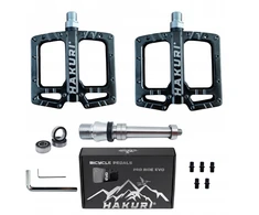 ENDURO MTB PLATFORMOS PEDALAI stiprūs ALIUMINIAI HAKURI 3 guoliai lengvi
