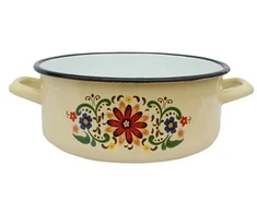 Enger EMALINIS KREMINIS DEKORATYVINIS PUODAS 25CM 4L 1vnt