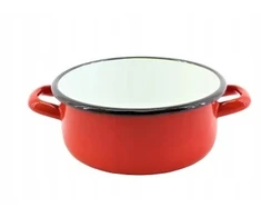 Enger EMALINIS PUODAS ANT KOJŲ RAUDONAS 17CM 1,6L 1vnt