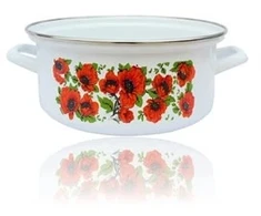 Enger EMALINIS PUODAS SU PADARAU IR KOJELĖMIS, NERŪDŽIASIS PLIENAS, 20cm, 2,85L, 1 vnt.