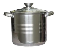 Enger INOX PUODAS STIKLINIU DANGIU 20CM 5,6L 1vnt