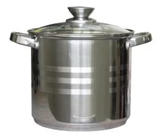 Enger INOX PUODAS STIKLINIU DANGIU 22CM 7,2L 1vnt