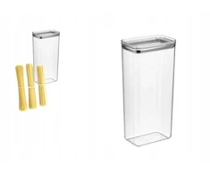 Enger PLASTIKINIS LAIKYMO KONTEERIS, STAČIAKAMPIS, SKAIDRIMAS, 4.1L, 1vnt.