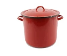 Enger PUODAS + DANGAS EMALINIS RAUDONAS 21CM 1vnt
