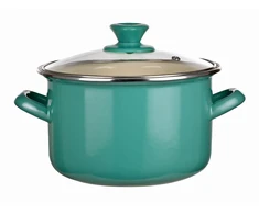 Epewex Tvirtas emaliuotas puodas su dangteliu 5,5L TURQUOISE MC
