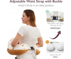 Ergonomiška „Momcozy“ maitinimo pagalvė su dirželiu ir pagalvės užvalkalu