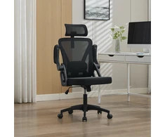 Ergonomiška tinklinė stalo kėdė, reguliuojama juosmens ir galvos atrama, aukštas atlošas, namų biuras