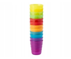 Ernesto XXL patvaraus plastiko puodelių rinkinys, 12 vnt, spalvotas, 220 ml