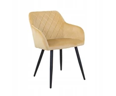 Escal Minkšta aksominė kėdė svetainei, BEIGE, patogi kaušinė kėdė 089