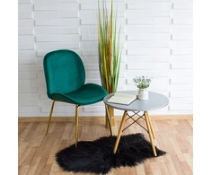 Escal Žalia kėdė svetainei ir valgomajam GLAMOUR, elegantiškos auksinės kojos 020V-GR