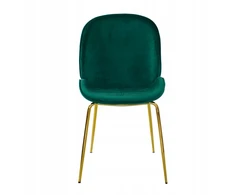 Escal Žalia kėdė svetainei ir valgomajam GLAMOUR, elegantiškos auksinės kojos 020V-GR